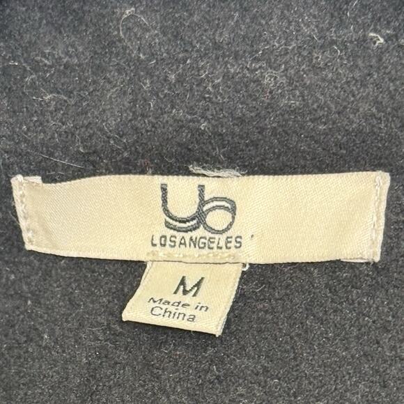 UB Los Angeles Women’s Colorblock Wool Blend Coat Black Gray Zip Jacket Size M - Picture 4 of 7